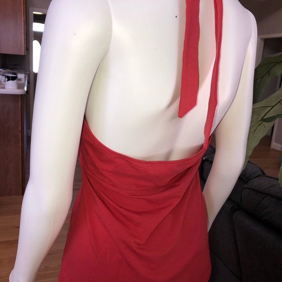 🔥LOFT Beaded Coral Halter Top Sz L (B-30) - Picture 4 of 8